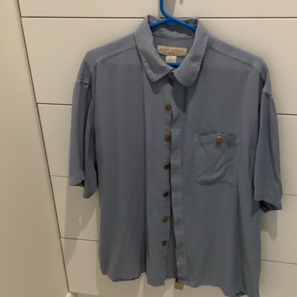 Men's Light Blue Silk Shirt by Island Republic
